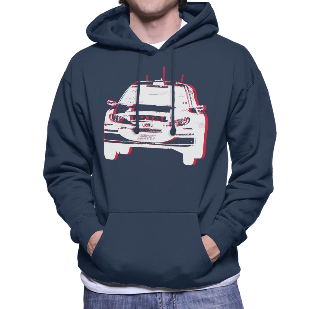 Motorsport Images Peugeot 206 WRC Mid Air Men's Hooded Sweatshirt-ALL + EVERY