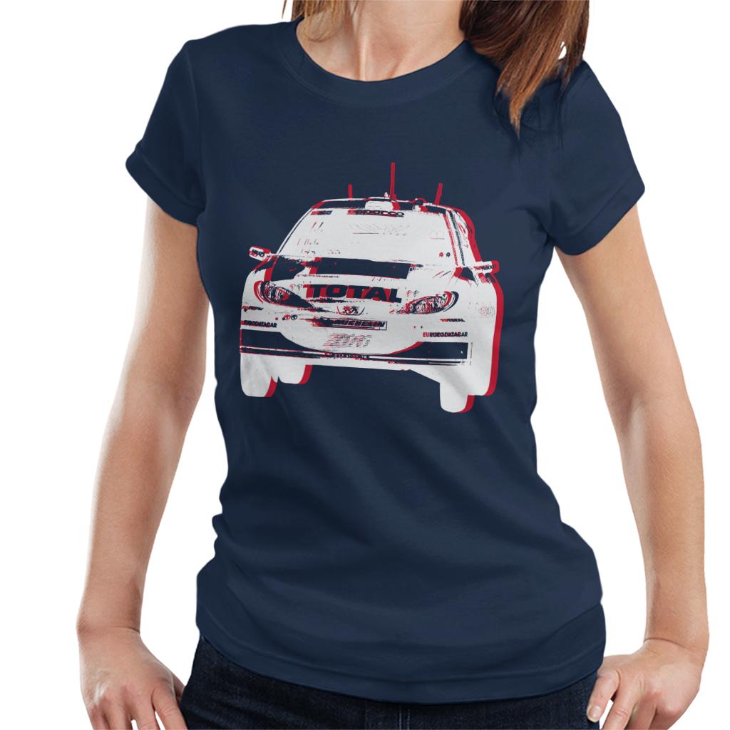 Motorsport Images Peugeot 206 WRC Mid Air Women's T-Shirt-ALL + EVERY