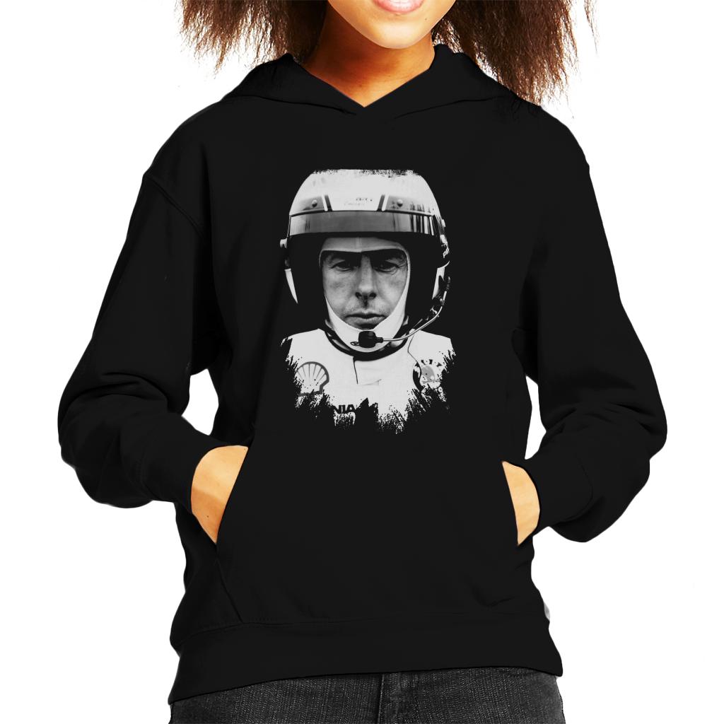 Motorsport Images Colin McRae Wearing Helmet Kids Hooded Sweatshirt-ALL + EVERY