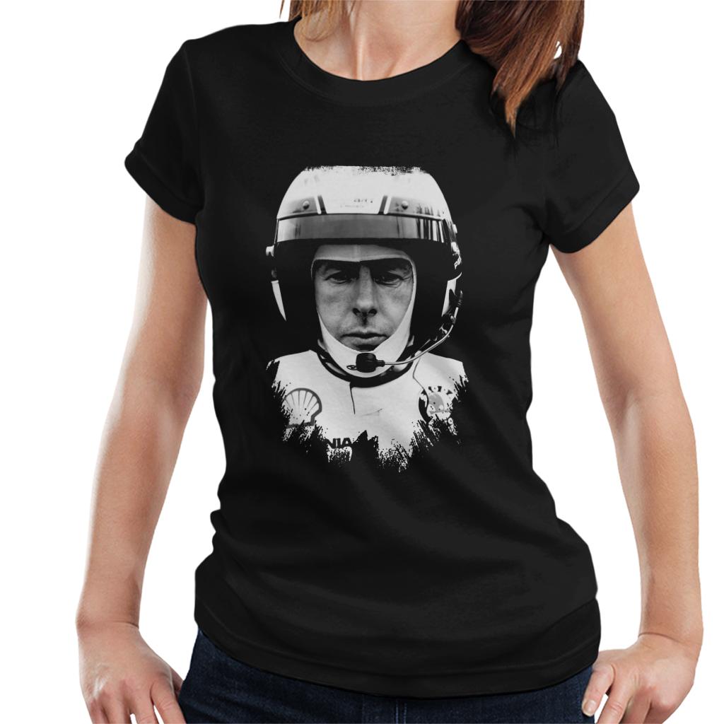 Motorsport Images Colin McRae Wearing Helmet Women's T-Shirt-ALL + EVERY