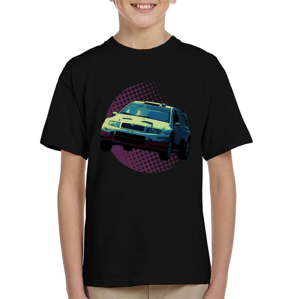 Motorsport Images Skoda Fabia WRC 05 Kids T-Shirt-ALL + EVERY