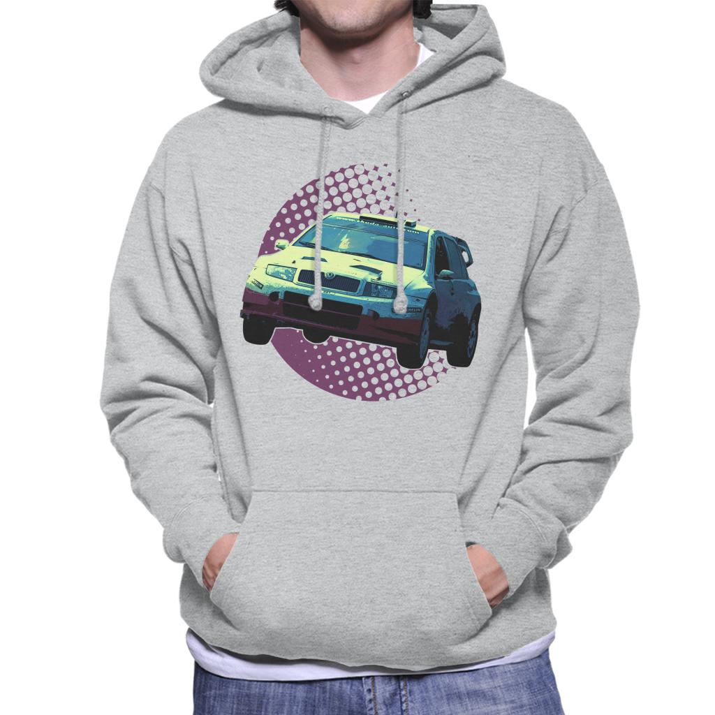 Motorsport Images Skoda Fabia WRC 05 Men's Hooded Sweatshirt-ALL + EVERY