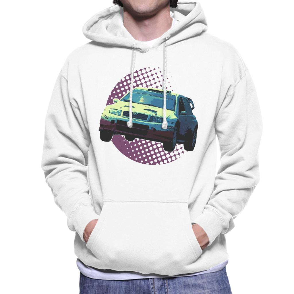 Motorsport Images Skoda Fabia WRC 05 Men's Hooded Sweatshirt-ALL + EVERY