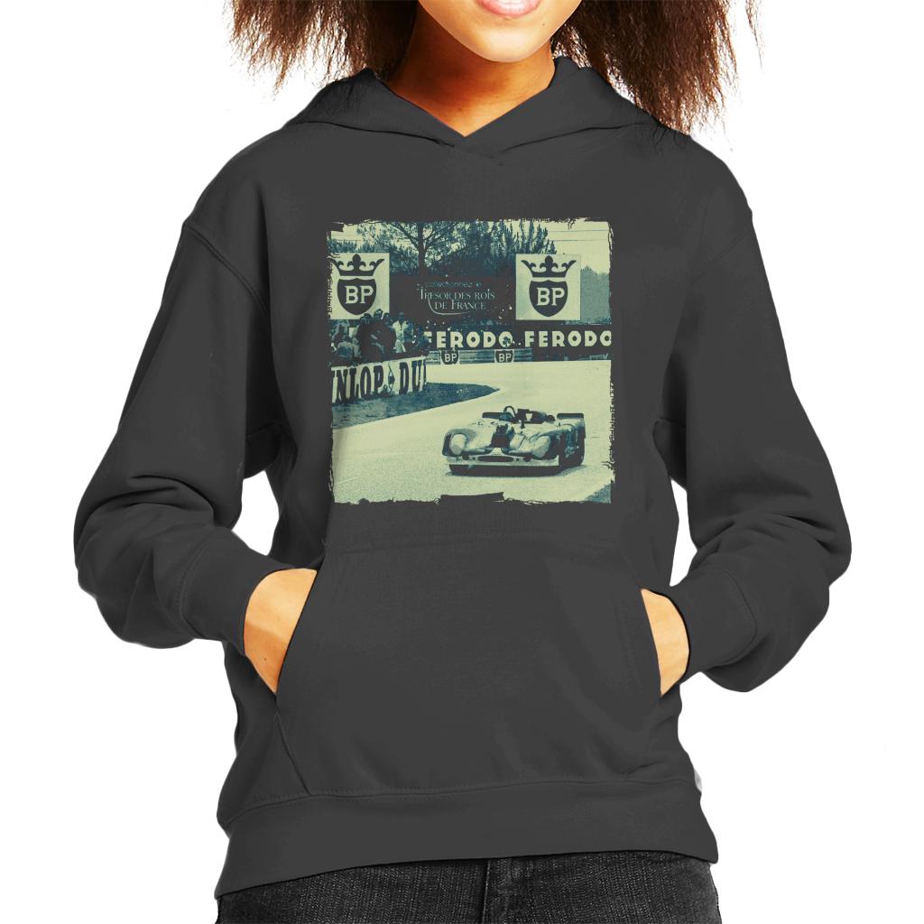 Motorsport Images Porsche 908 02 Turns The Corner Kids Hooded Sweatshirt-ALL + EVERY