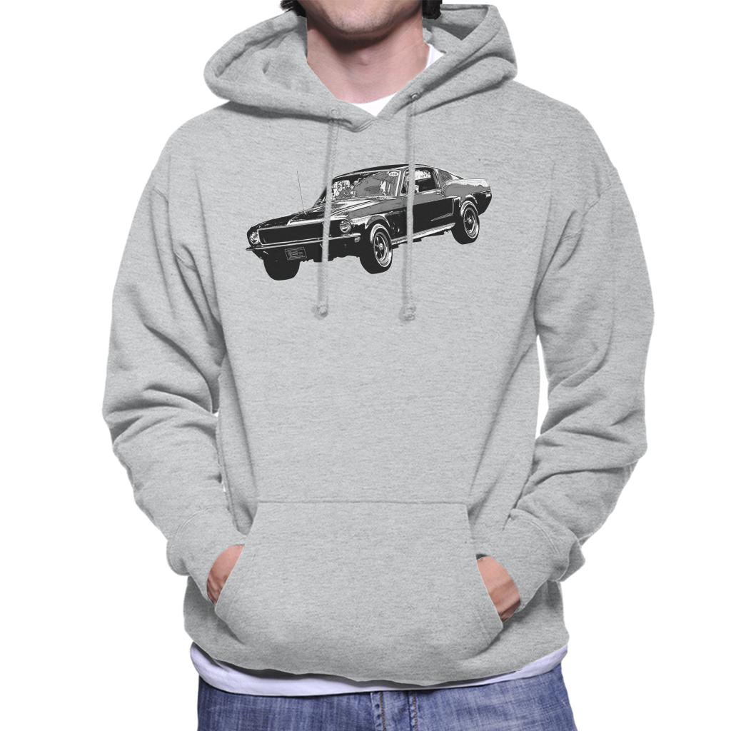 Motorsport Images Steve McQueen Ford Mustang Men's Hooded Sweatshirt-ALL + EVERY