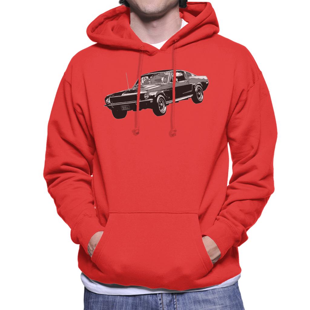 Motorsport Images Steve McQueen Ford Mustang Men's Hooded Sweatshirt-ALL + EVERY