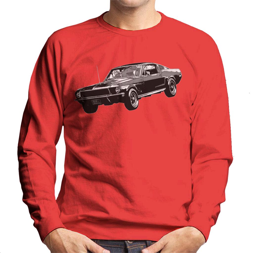 Motorsport Images Steve McQueen Ford Mustang Men's Sweatshirt-ALL + EVERY