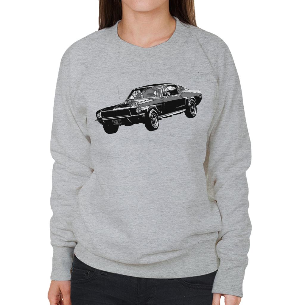 Motorsport Images Steve McQueen Ford Mustang Women's Sweatshirt-ALL + EVERY