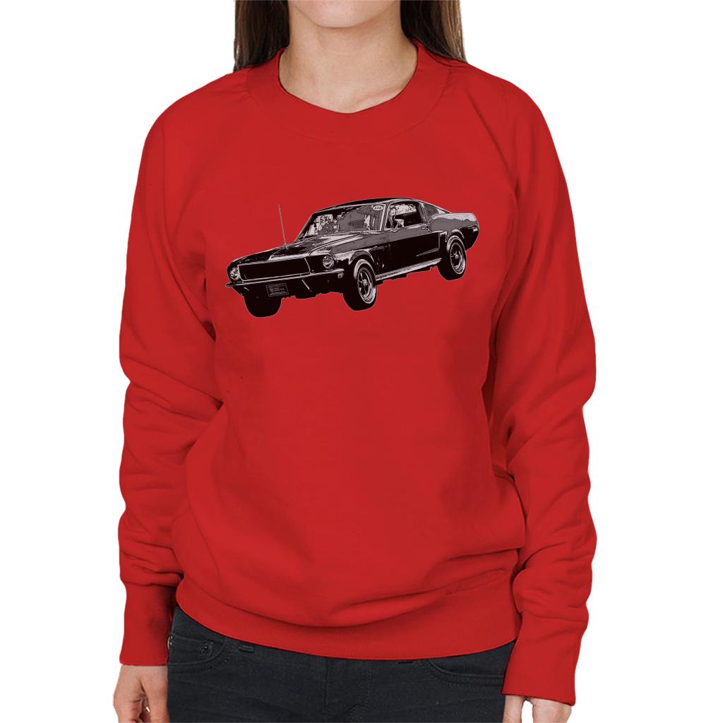 Motorsport Images Steve McQueen Ford Mustang Women's Sweatshirt-ALL + EVERY