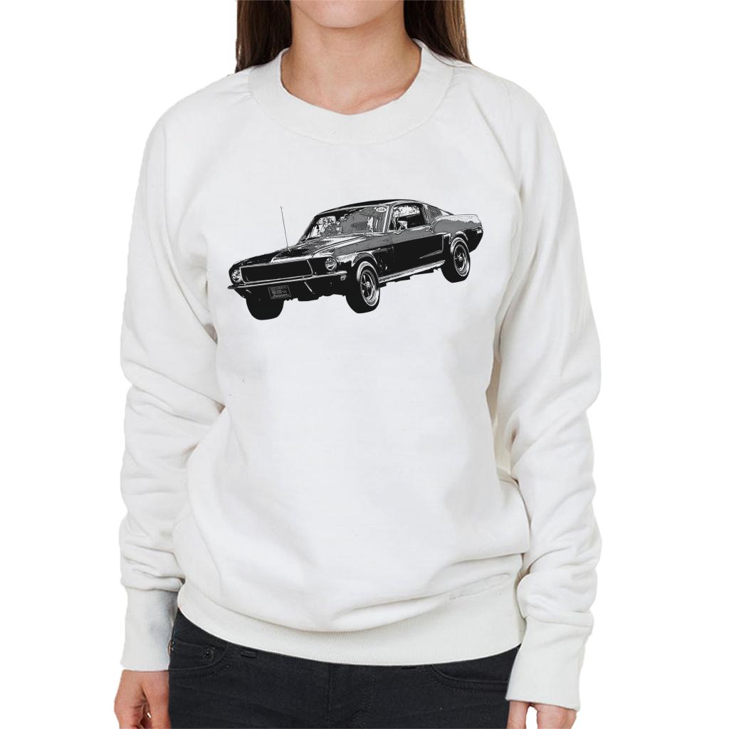 Motorsport Images Steve McQueen Ford Mustang Women's Sweatshirt-ALL + EVERY