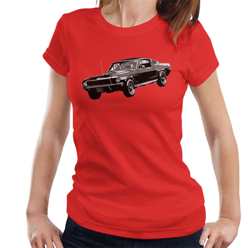 Motorsport Images Steve McQueen Ford Mustang Women's T-Shirt-ALL + EVERY