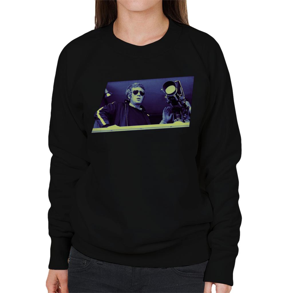 Motorsport Images Steve McQueen On Set Of Le Mans Women's Sweatshirt-ALL + EVERY