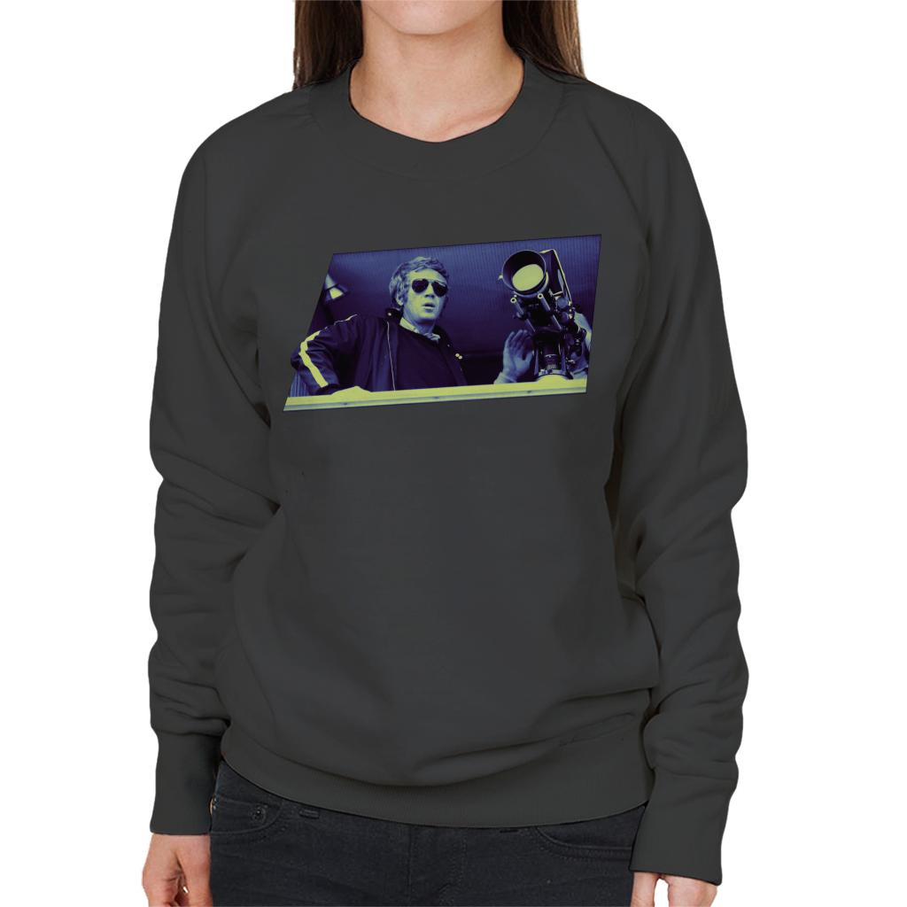 Motorsport Images Steve McQueen On Set Of Le Mans Women's Sweatshirt-ALL + EVERY