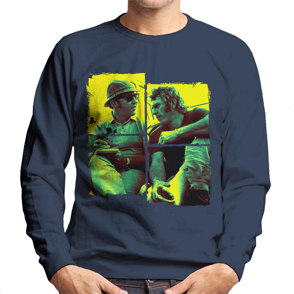 Motorsport Images Steve McQueen Broken Foot Men's Sweatshirt-ALL + EVERY