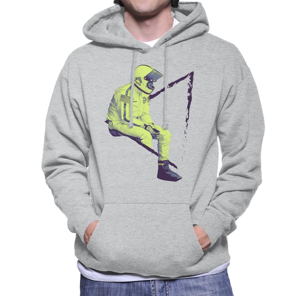 Motorsport Images Steve McQueen Sitting Men's Hooded Sweatshirt-ALL + EVERY