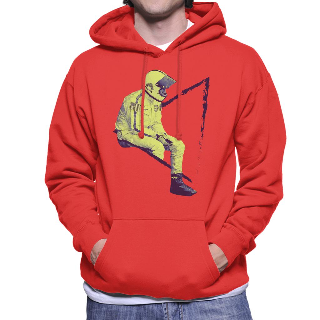 Motorsport Images Steve McQueen Sitting Men's Hooded Sweatshirt-ALL + EVERY