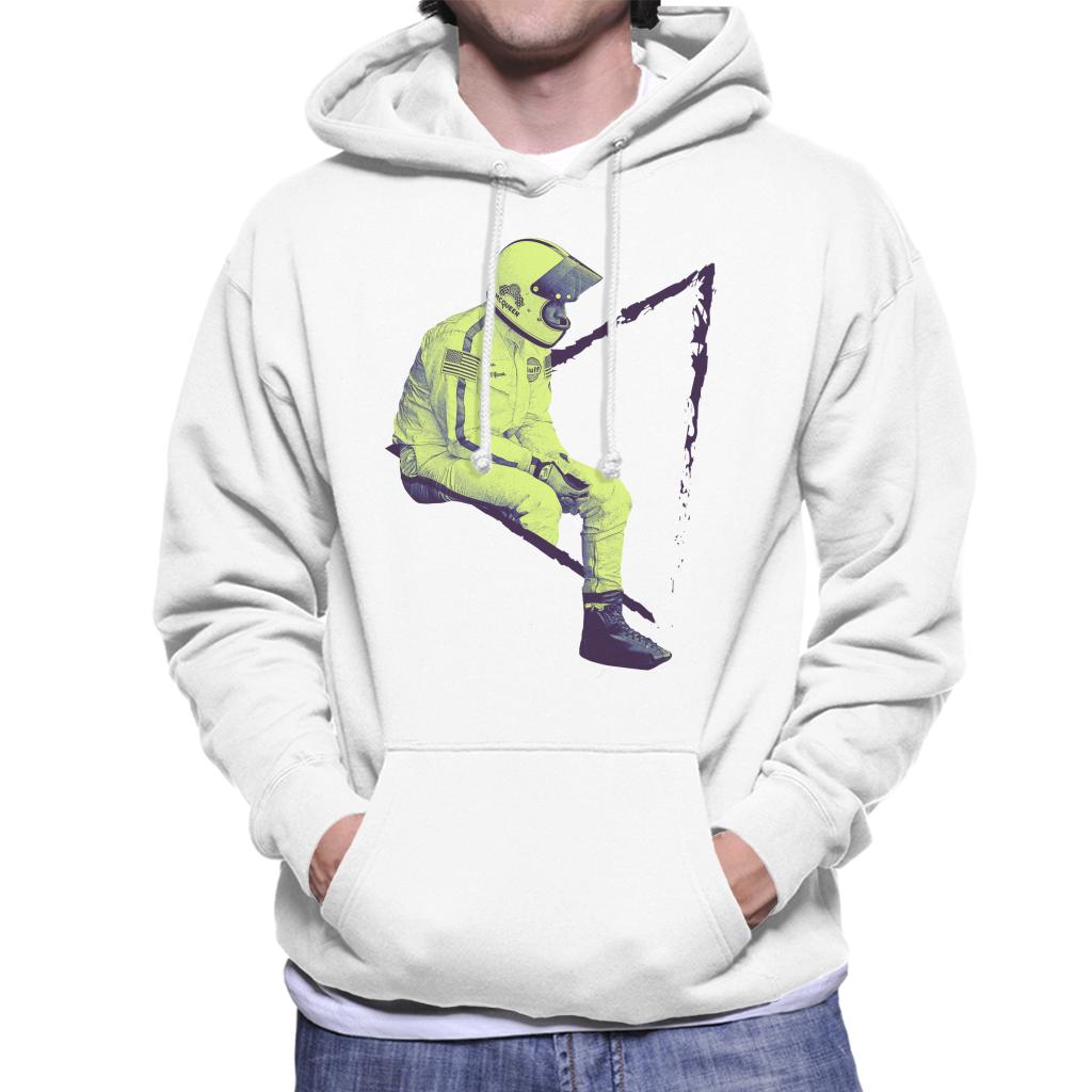 Motorsport Images Steve McQueen Sitting Men's Hooded Sweatshirt-ALL + EVERY