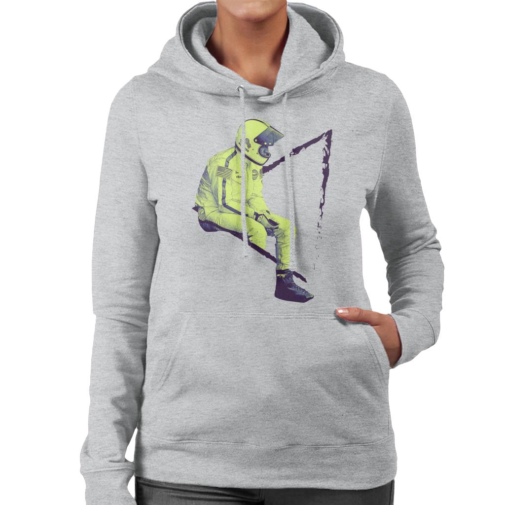 Motorsport Images Steve McQueen Sitting Women's Hooded Sweatshirt-ALL + EVERY