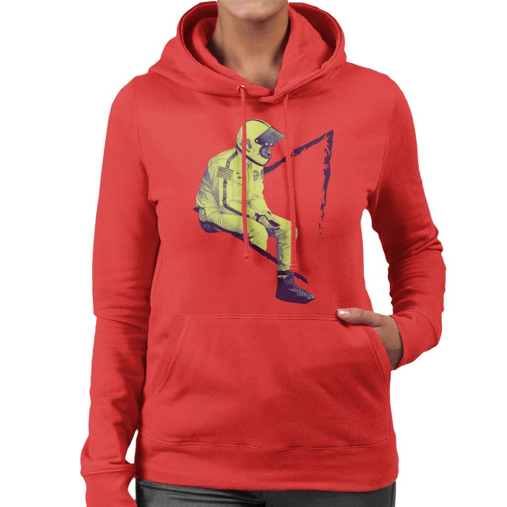 Motorsport Images Steve McQueen Sitting Women's Hooded Sweatshirt-ALL + EVERY