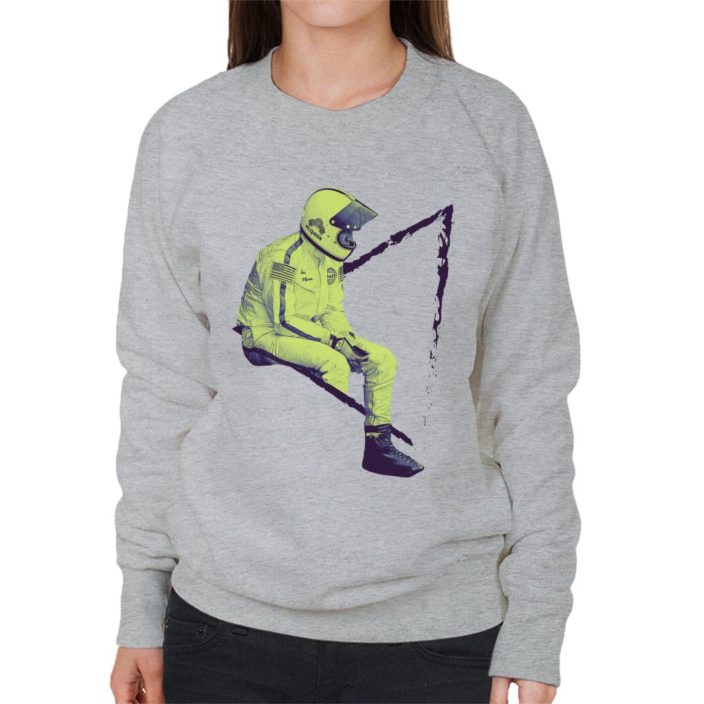 Motorsport Images Steve McQueen Sitting Women's Sweatshirt-ALL + EVERY