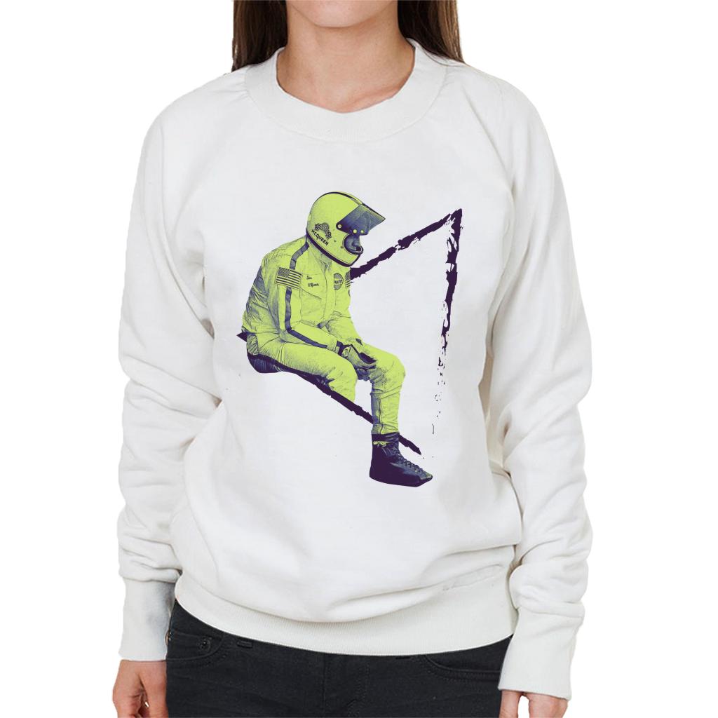 Motorsport Images Steve McQueen Sitting Women's Sweatshirt-ALL + EVERY