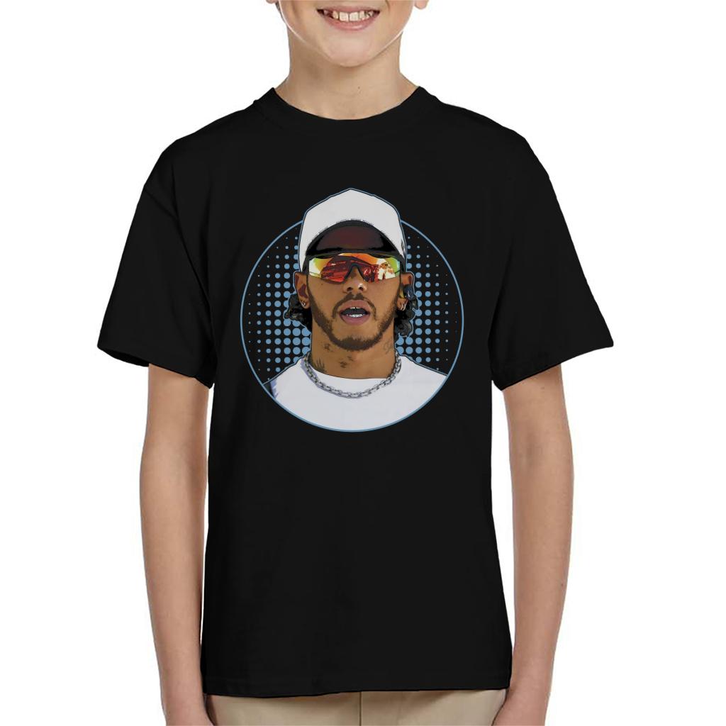 Motorsport Images Lewis Hamilton Wearing Sunglasses Design Kids T-Shirt-ALL + EVERY