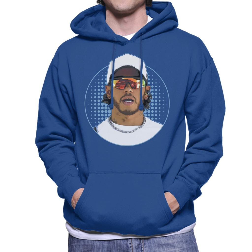 Motorsport Images Lewis Hamilton Wearing Sunglasses Design Men's Hooded Sweatshirt-ALL + EVERY