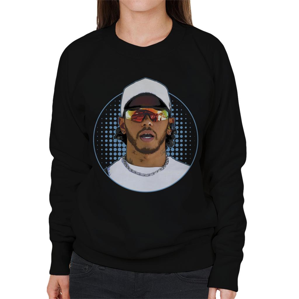 Motorsport Images Lewis Hamilton Wearing Sunglasses Design Women's Sweatshirt-ALL + EVERY