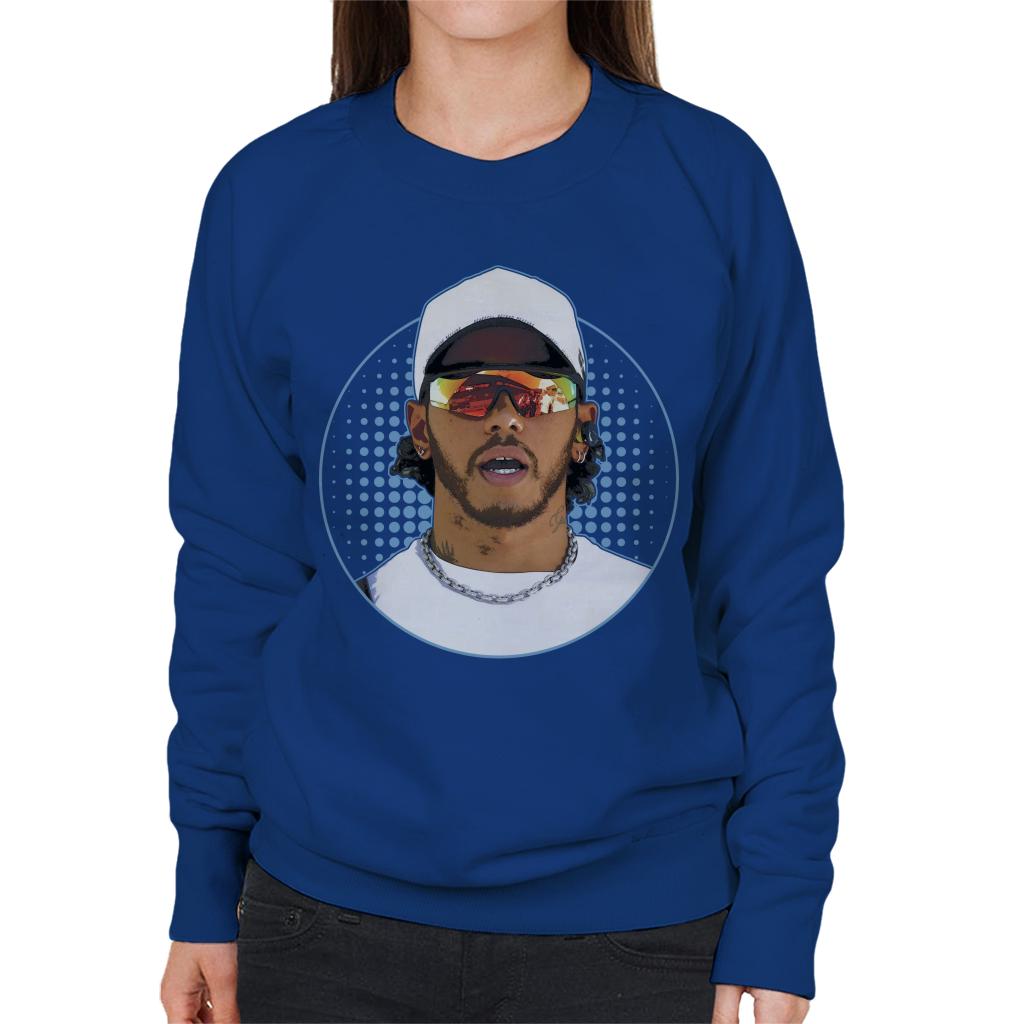 Motorsport Images Lewis Hamilton Wearing Sunglasses Design Women's Sweatshirt-ALL + EVERY