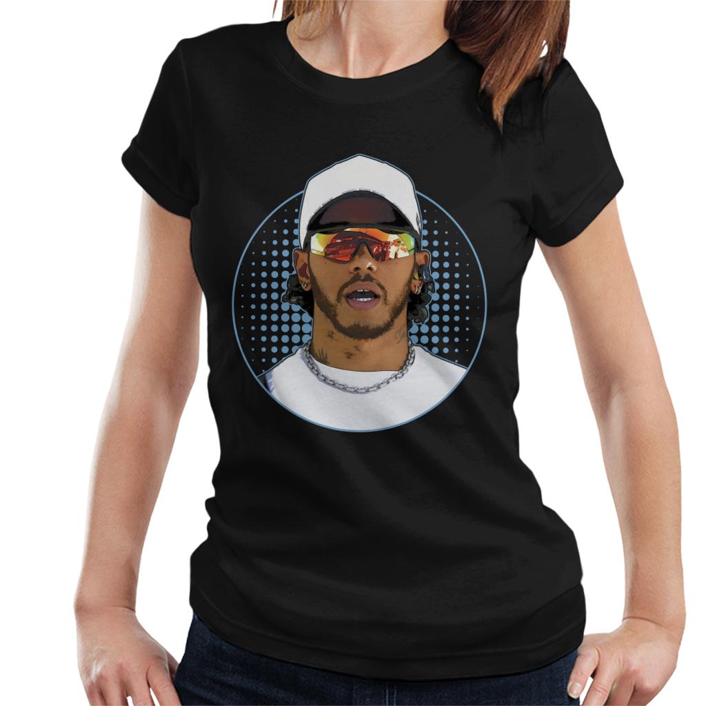 Motorsport Images Lewis Hamilton Wearing Sunglasses Design Women's T-Shirt-ALL + EVERY