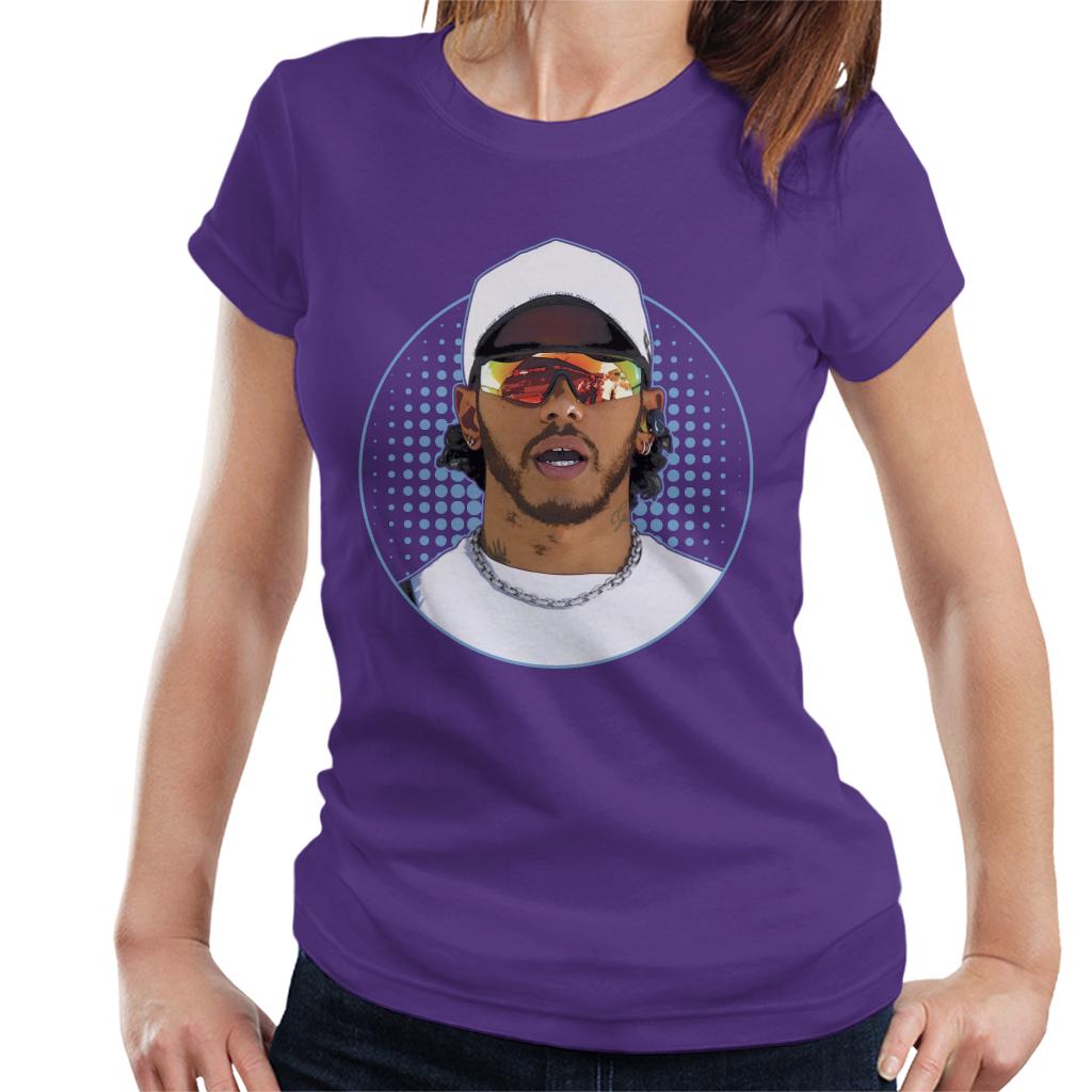 Motorsport Images Lewis Hamilton Wearing Sunglasses Design Women's T-Shirt-ALL + EVERY