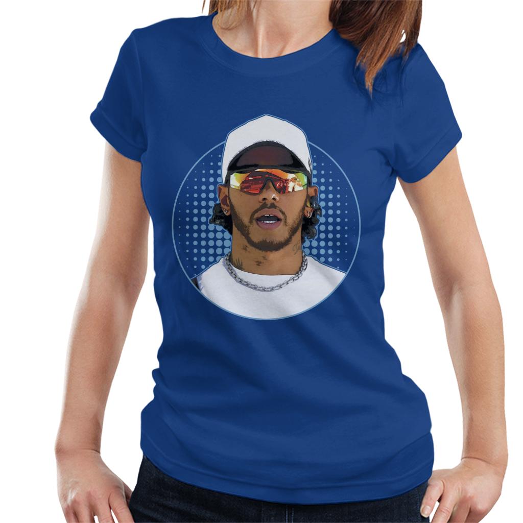 Motorsport Images Lewis Hamilton Wearing Sunglasses Design Women's T-Shirt-ALL + EVERY