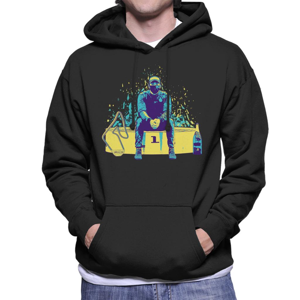 Motorsport Images Lewis Hamilton Sitting On Podium Men's Hooded Sweatshirt-ALL + EVERY