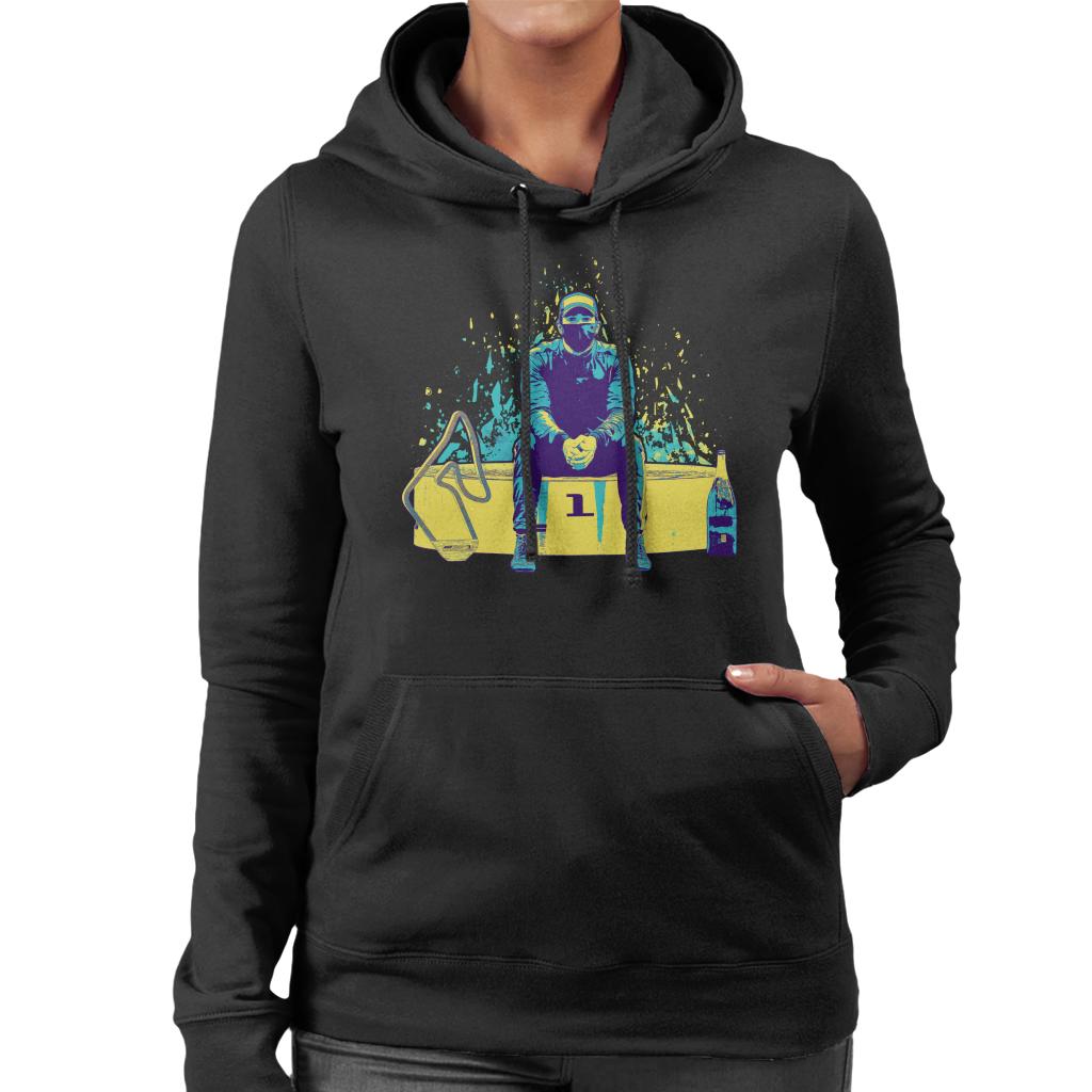 Motorsport Images Lewis Hamilton Sitting On Podium Women's Hooded Sweatshirt-ALL + EVERY