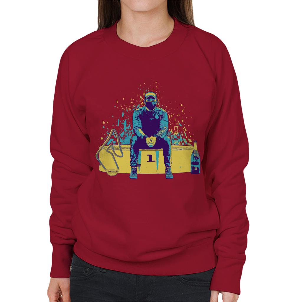 Motorsport Images Lewis Hamilton Sitting On Podium Women's Sweatshirt-ALL + EVERY