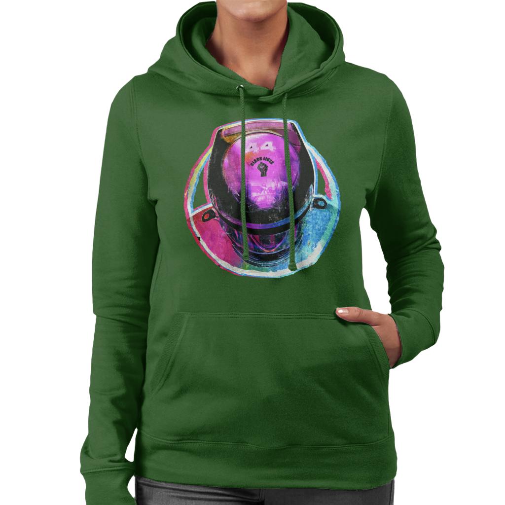 Motorsport Images Lewis Hamilton 44 Helmet Design Women's Hooded Sweatshirt-ALL + EVERY