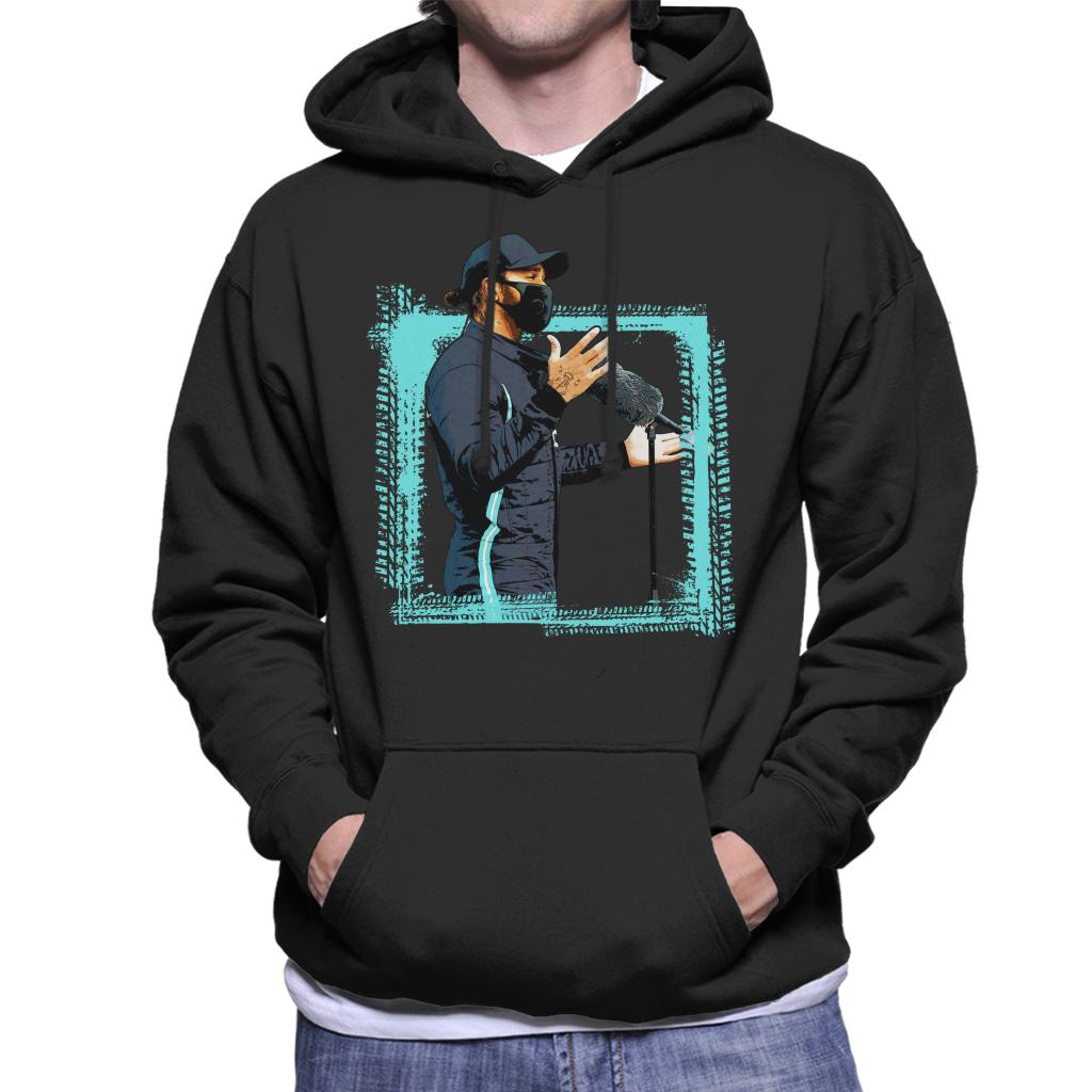 Motorsport Images Lewis Hamilton Talking To The Media Men's Hooded Sweatshirt-ALL + EVERY