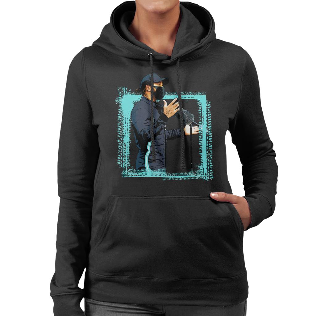 Motorsport Images Lewis Hamilton Talking To The Media Women's Hooded Sweatshirt-ALL + EVERY