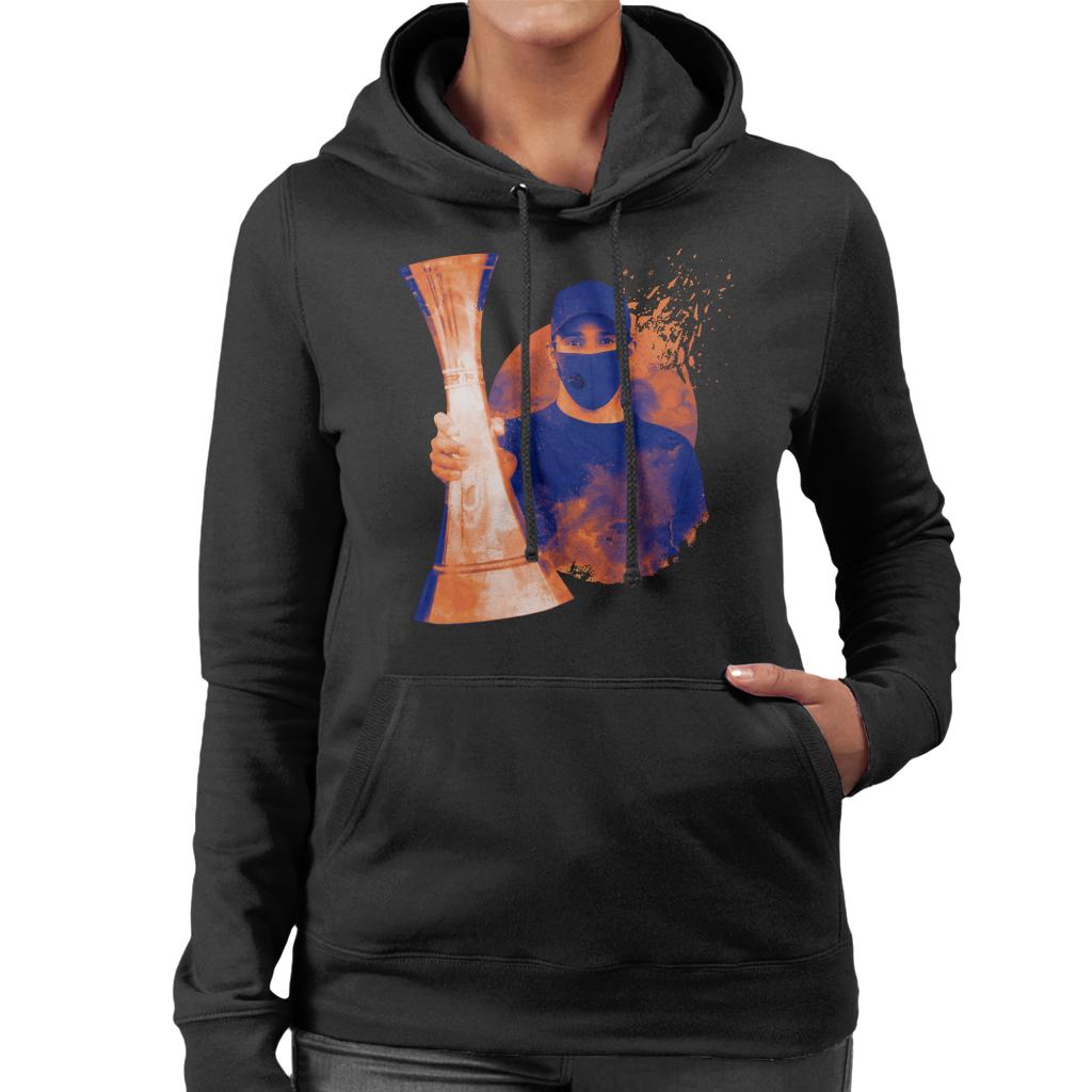 Motorsport Images Lewis Hamilton With His Trophy Women's Hooded Sweatshirt-ALL + EVERY