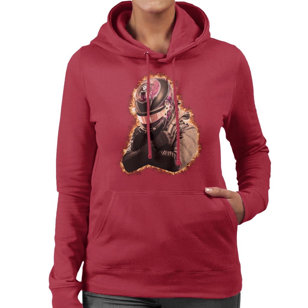 Motorsport Images Lewis Hamilton Celebrates In Parc Ferme Women's Hooded Sweatshirt-ALL + EVERY