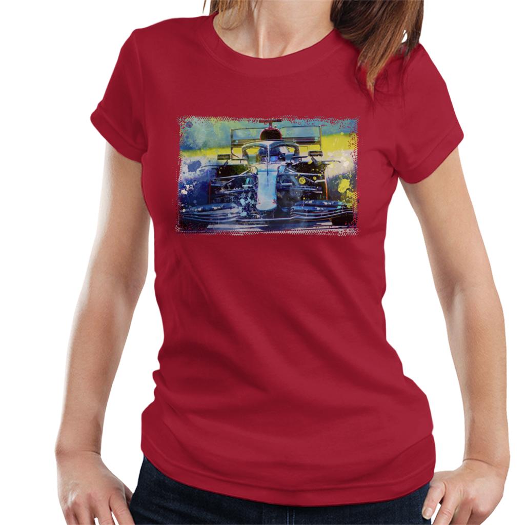 Motorsport Images Lewis Hamilton F1 W11 EQ On Track Women's T-Shirt-ALL + EVERY