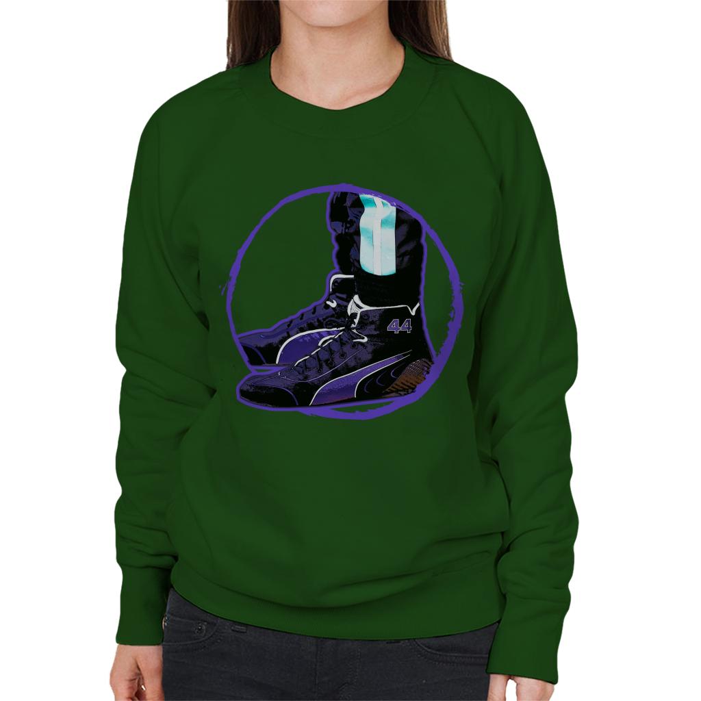 Motorsport Images Lewis Hamilton Wearing Speedcat Pro Design Women's Sweatshirt-ALL + EVERY