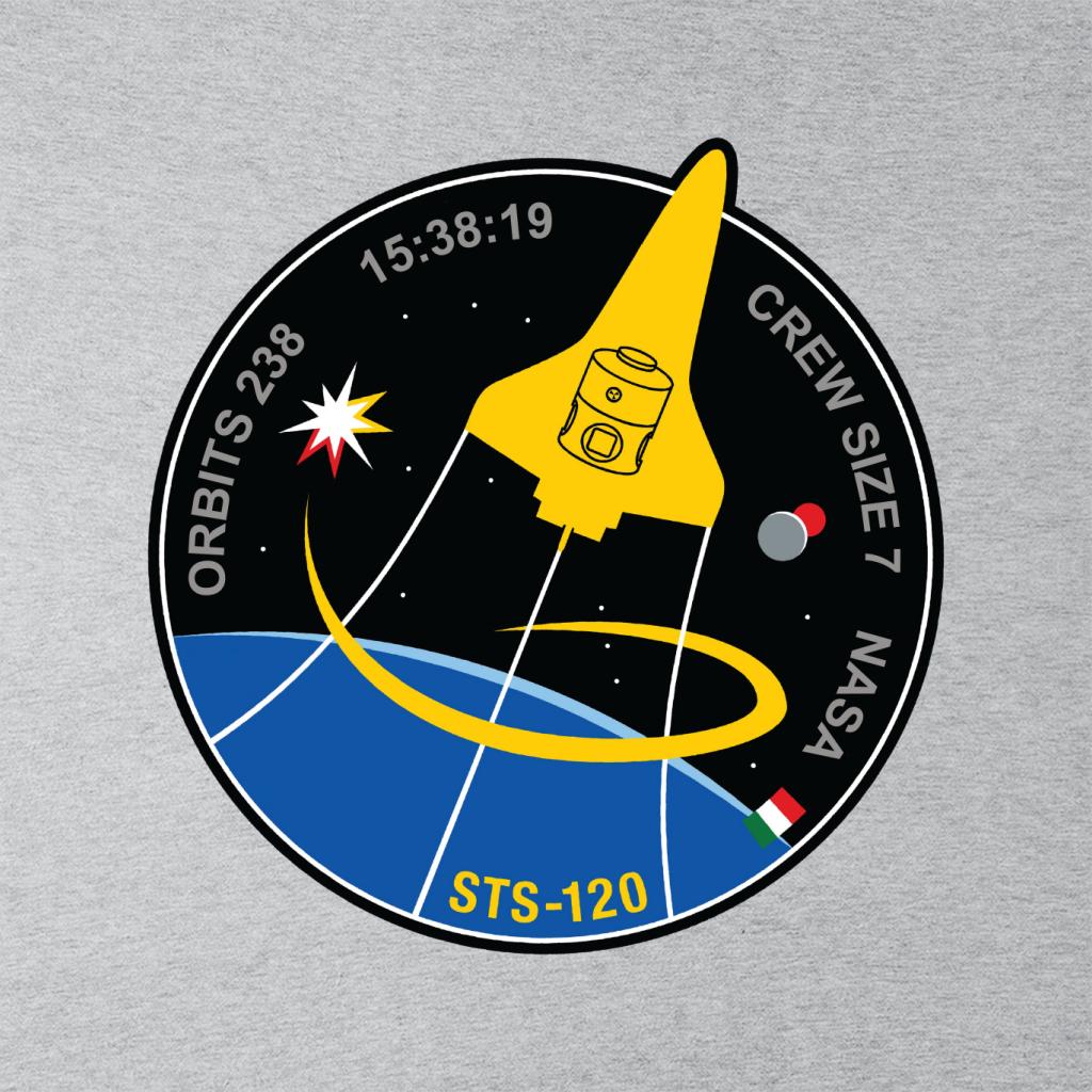 NASA STS 120 Shuttle Mission Imagery Patch Kids Hooded Sweatshirt-ALL + EVERY