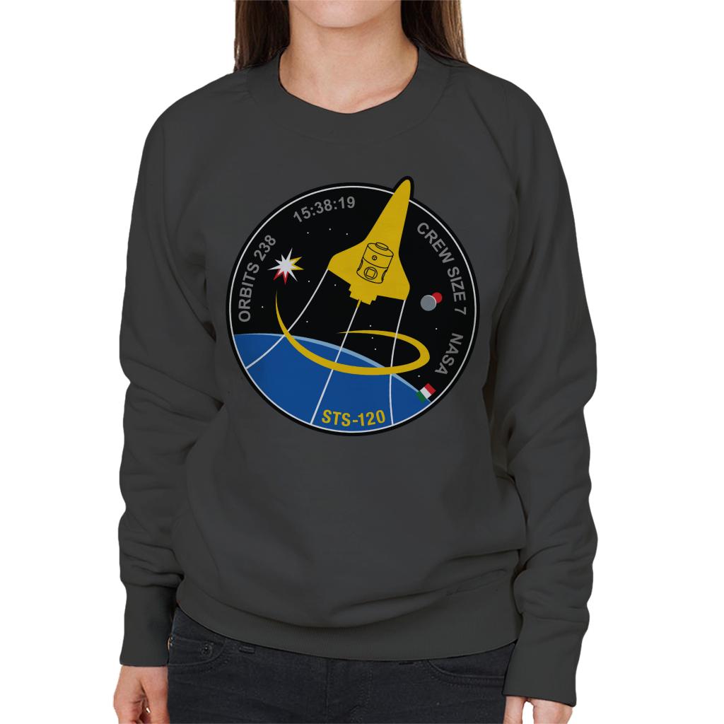 NASA STS 120 Shuttle Mission Imagery Patch Women's Sweatshirt-ALL + EVERY