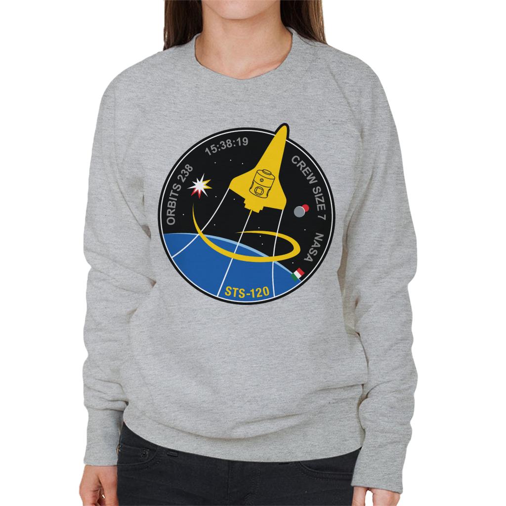 NASA STS 120 Shuttle Mission Imagery Patch Women's Sweatshirt-ALL + EVERY