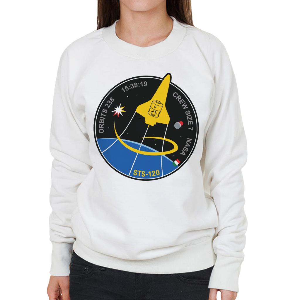 NASA STS 120 Shuttle Mission Imagery Patch Women's Sweatshirt-ALL + EVERY