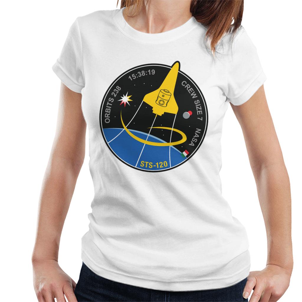 NASA STS 120 Shuttle Mission Imagery Patch Women's T-Shirt-ALL + EVERY