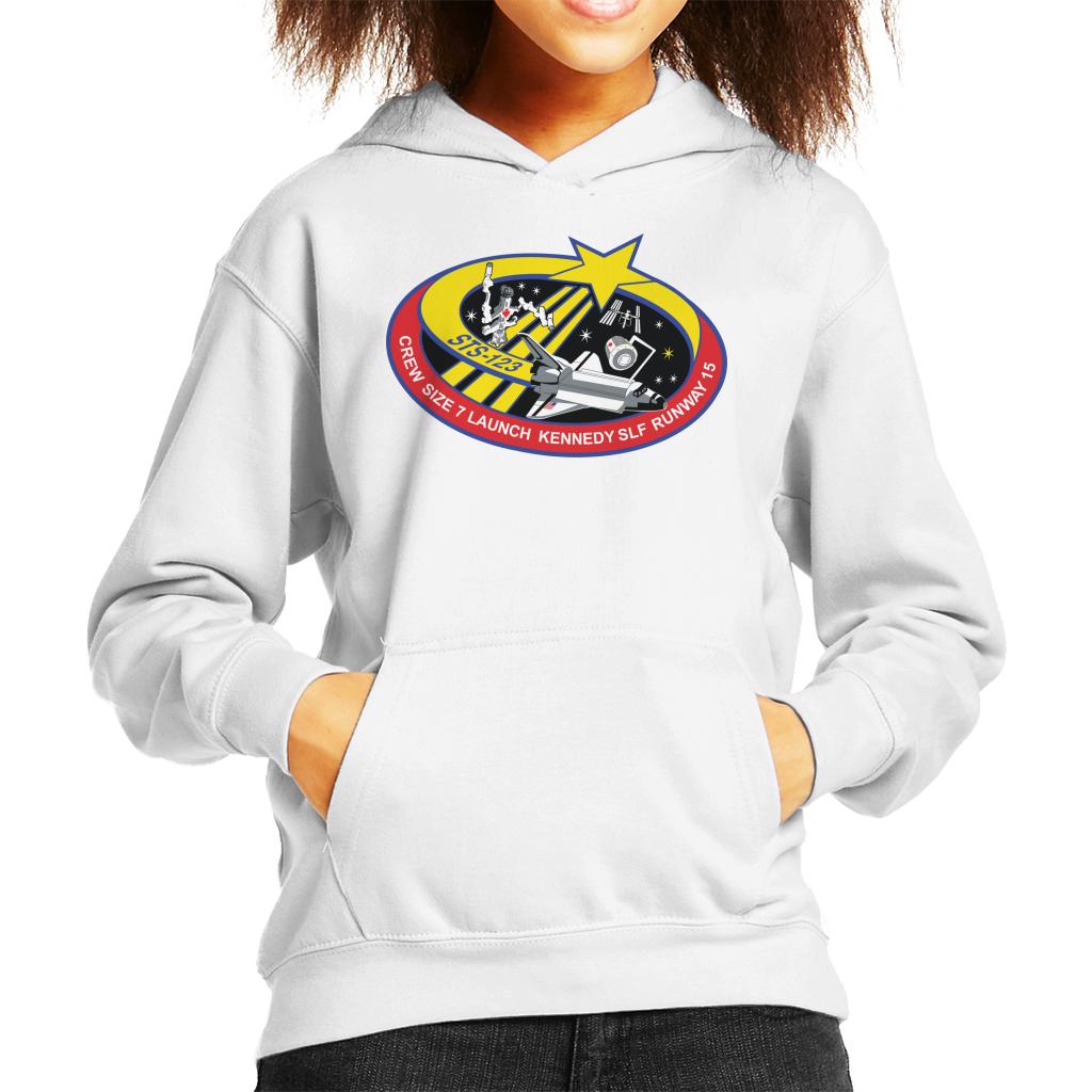 NASA STS 123 Space Shuttle Endeavour Mission Patch Kids Hooded Sweatshirt-ALL + EVERY