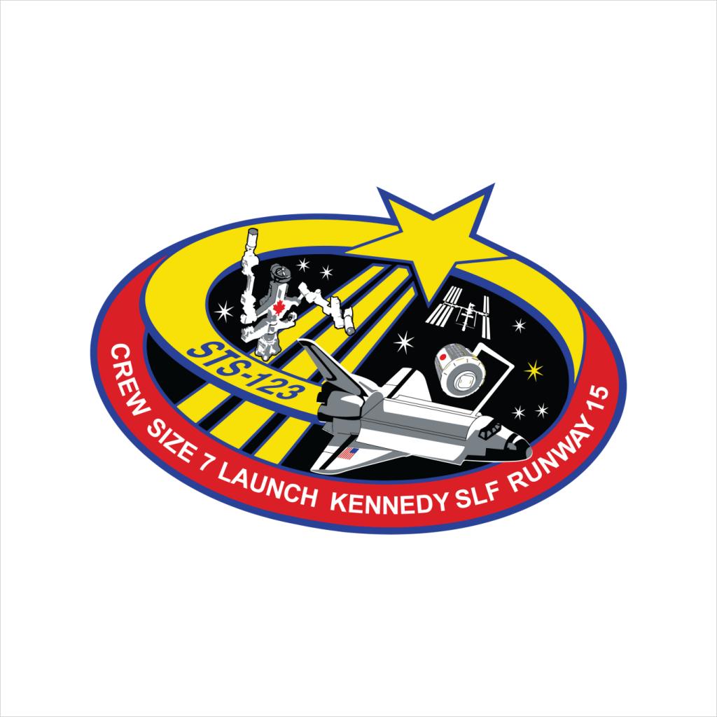 NASA STS 123 Space Shuttle Endeavour Mission Patch Kids T-Shirt-ALL + EVERY