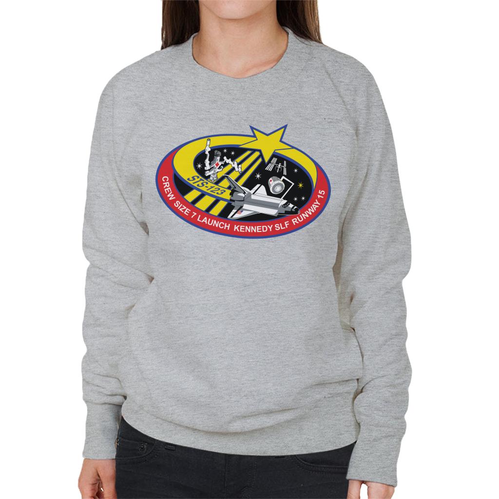 NASA STS 123 Space Shuttle Endeavour Mission Patch Women's Sweatshirt-ALL + EVERY